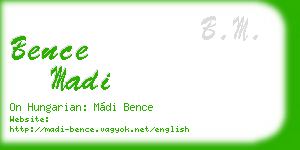 bence madi business card