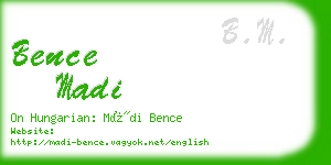 bence madi business card